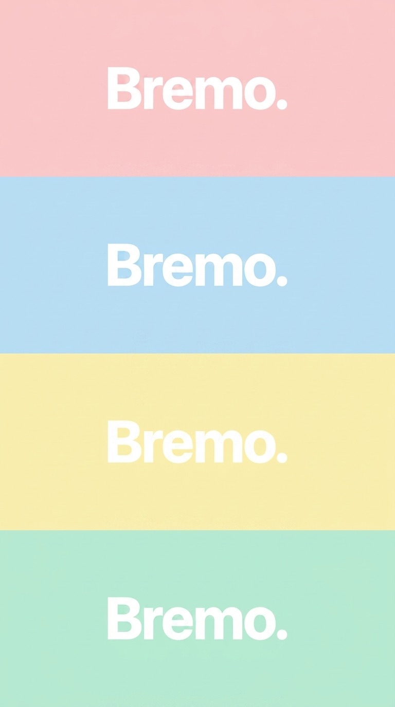 Bremo wordmark on horizontal pastel bands