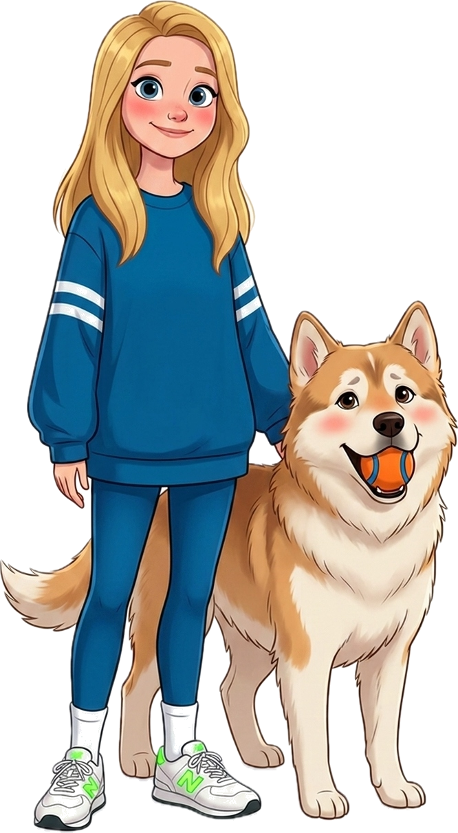 Lauren and her dog